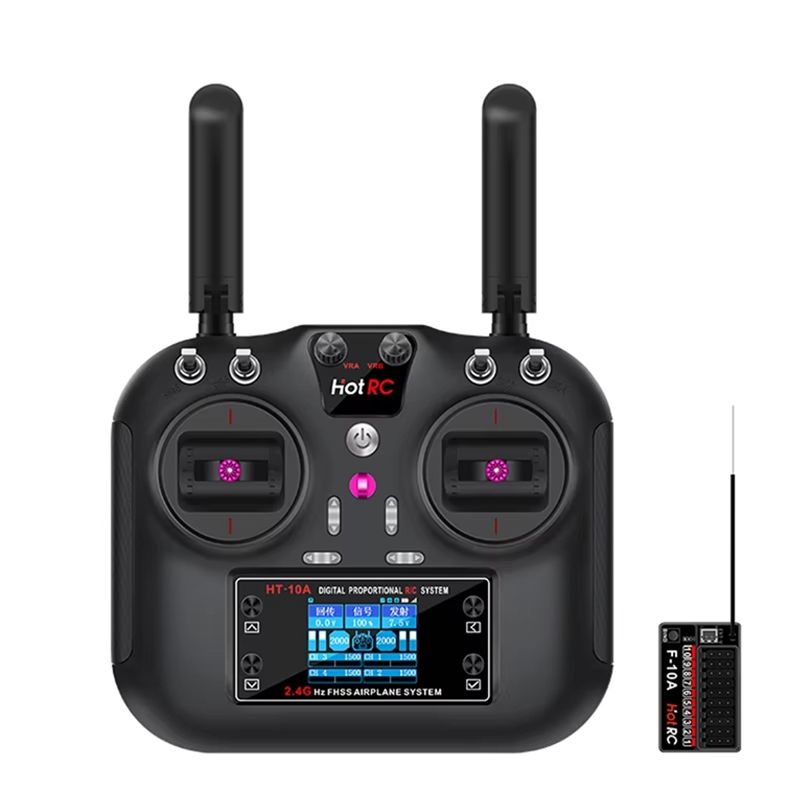 Drone Kit Beginner - ชุดรีโมทคอนโทรล HOTRC HT-10A 2.4Ghz 10CH พร้อมตัวรับสัญญาณ