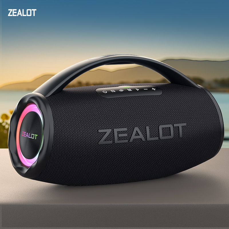 Holy Stone Drone Hs175 - ZEALOT-S97 80W ลําโพงบลูทูธลําโพงไร้สายทรงพลังพร้อมที่จับแบบพกพาสําหรับงานปาร์ตี้แคมป์ปิ้งไฟสีสันสดใส RGB
