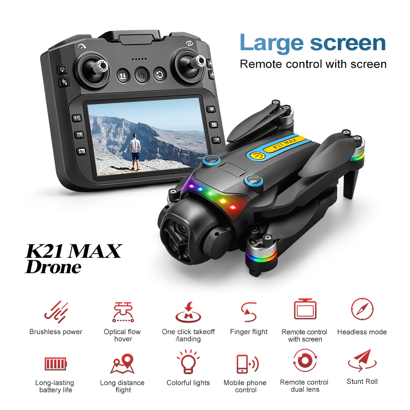 Drone Kit With Camera - โดรนถ่ายภาพทางอากาศกลางแจ้ง กล้องคู่ ระบบไฟฟ้า 90 ° 120
