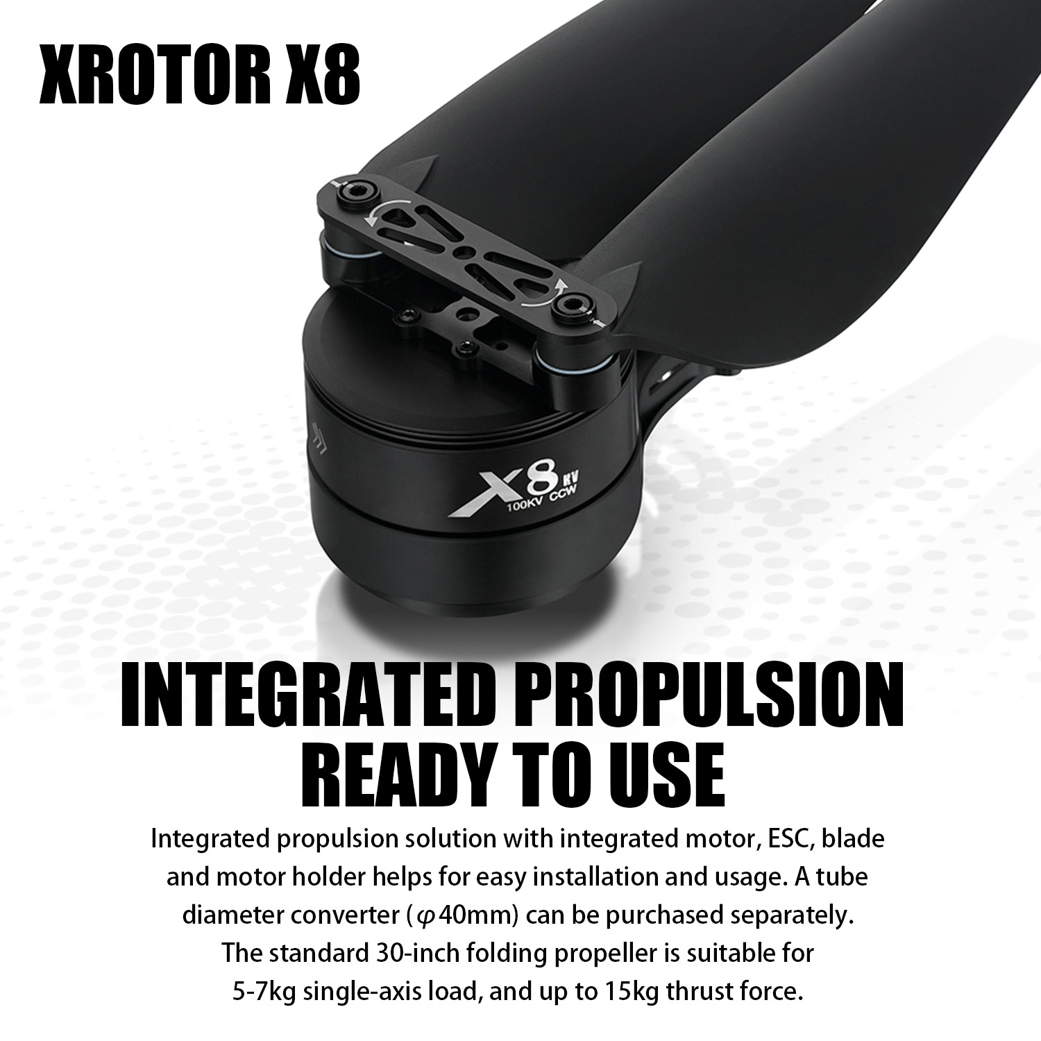 Drone Kit Heavy Lift - ชุดระบบพลังงาน X8: มอเตอร์ 100KV พร้อม ESC