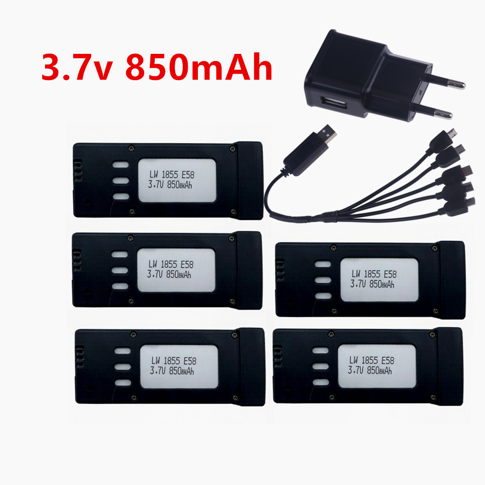 Eachine Drone E58 - 3.7V 850mAh RC โดรนแบตเตอรี่ลิเธียมรีโมทคอนโทรล UAV แบตเตอรี่สำหรับ