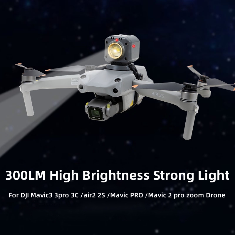 Dji Drone Air 3 - ไฟฉายค้นหากลางคืนความสว่างสูง 300LM พร้อมฐานยึดสำหรับโดรน DJI Mavic Air