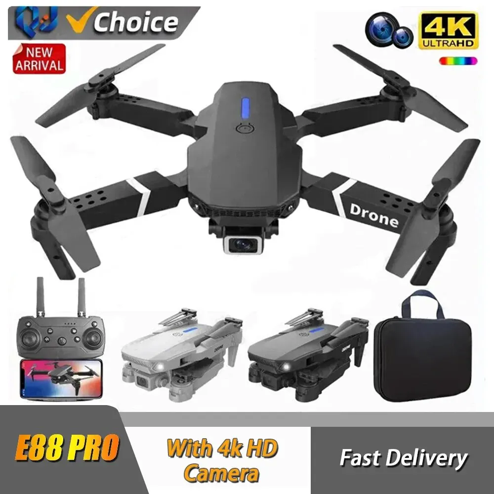 Eachine Drone E58 - 2024 E88Pro RC Drone 4K 1080Pมุมกว้างHDกล้องพับเฮลิคอปเตอร์WIFI