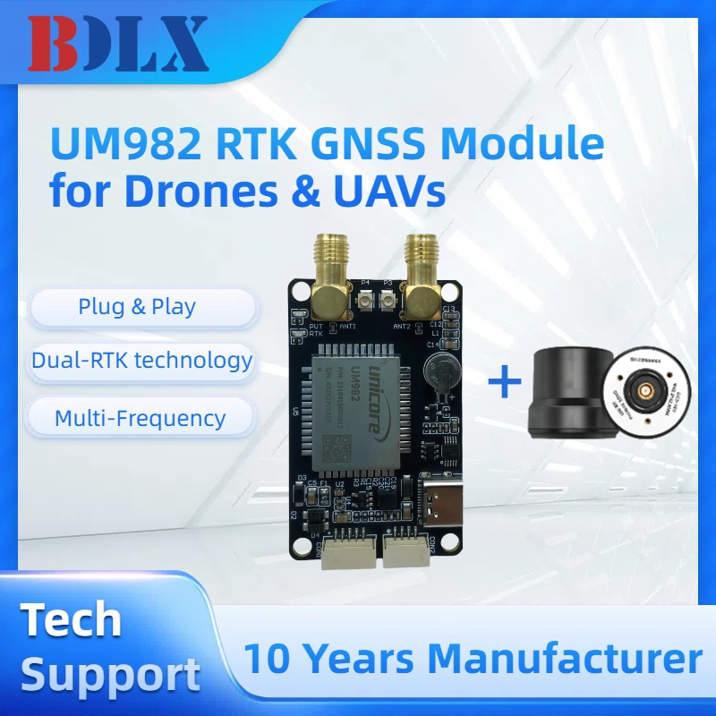 Drone Kit Hexacopter - UM982 เสาอากาศคู่ RTK GNSS โมดูลความถี่ BD/GPS/Galileo/GLONASS/QZSS