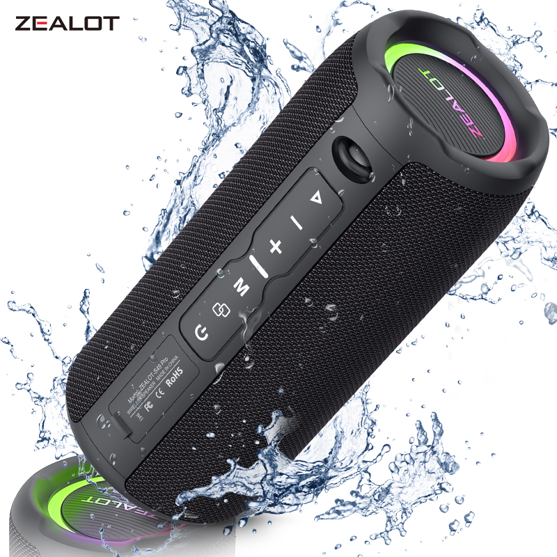 Holy Stone Drone Hs175 - Zealot ลำโพงบลูทูธแบบพกพา S49PRO 20W IPX6กันน้ำกล่องเสียงดังเบสเพิ่มการจับคู่คู่ลำโพงไร้สายที่แท้จริง
