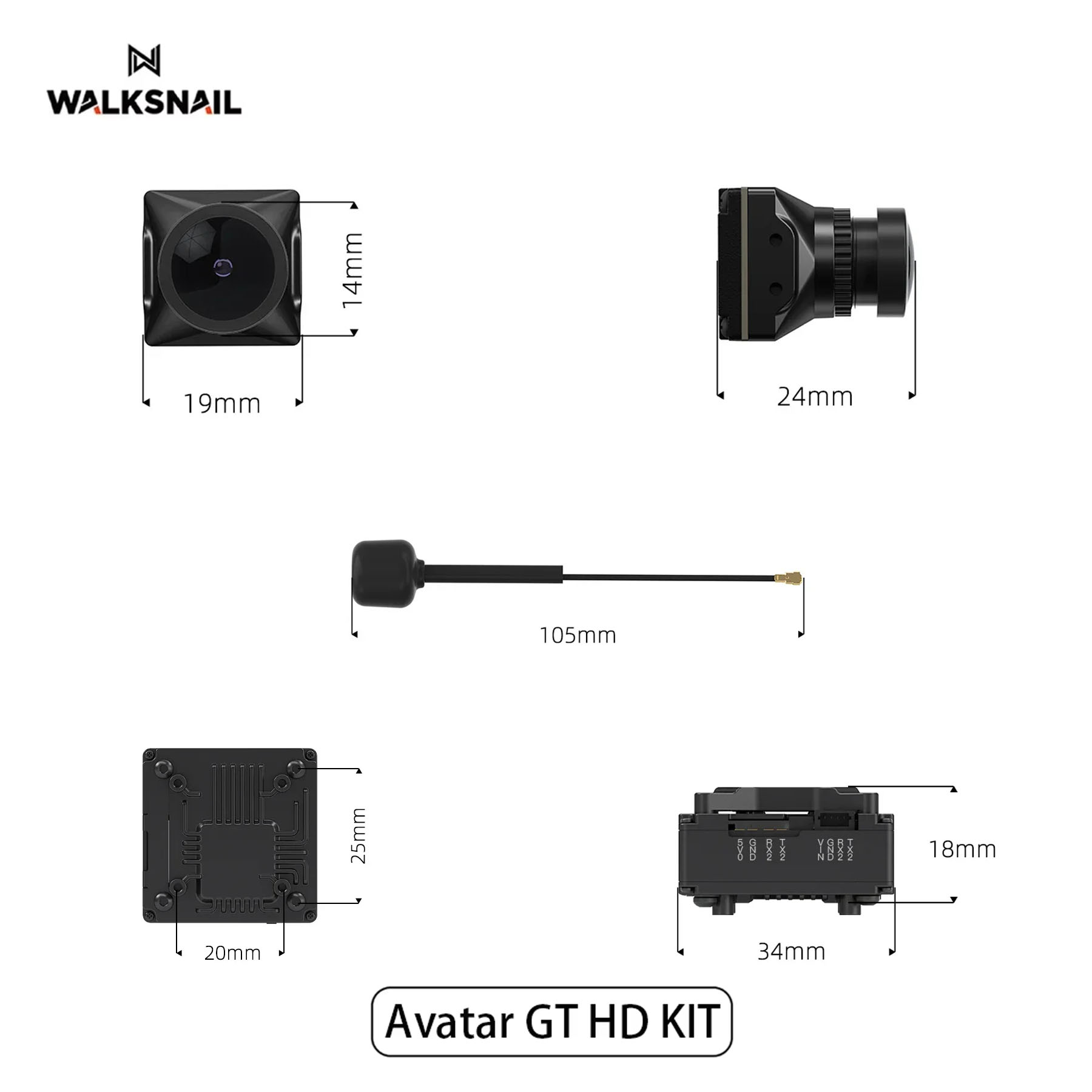 Walksnail Avatar GT HD KIT 2W  - Drone Kit Racing บทวิจารณ์และราคา