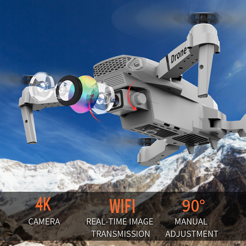 โดรนพกพา E88 PRO โครงพับได้ พร - Eachine Drone E58 บทวิจารณ์และราคา